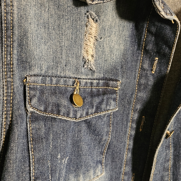 Distressed Denim Jacket - Picture 9 of 13